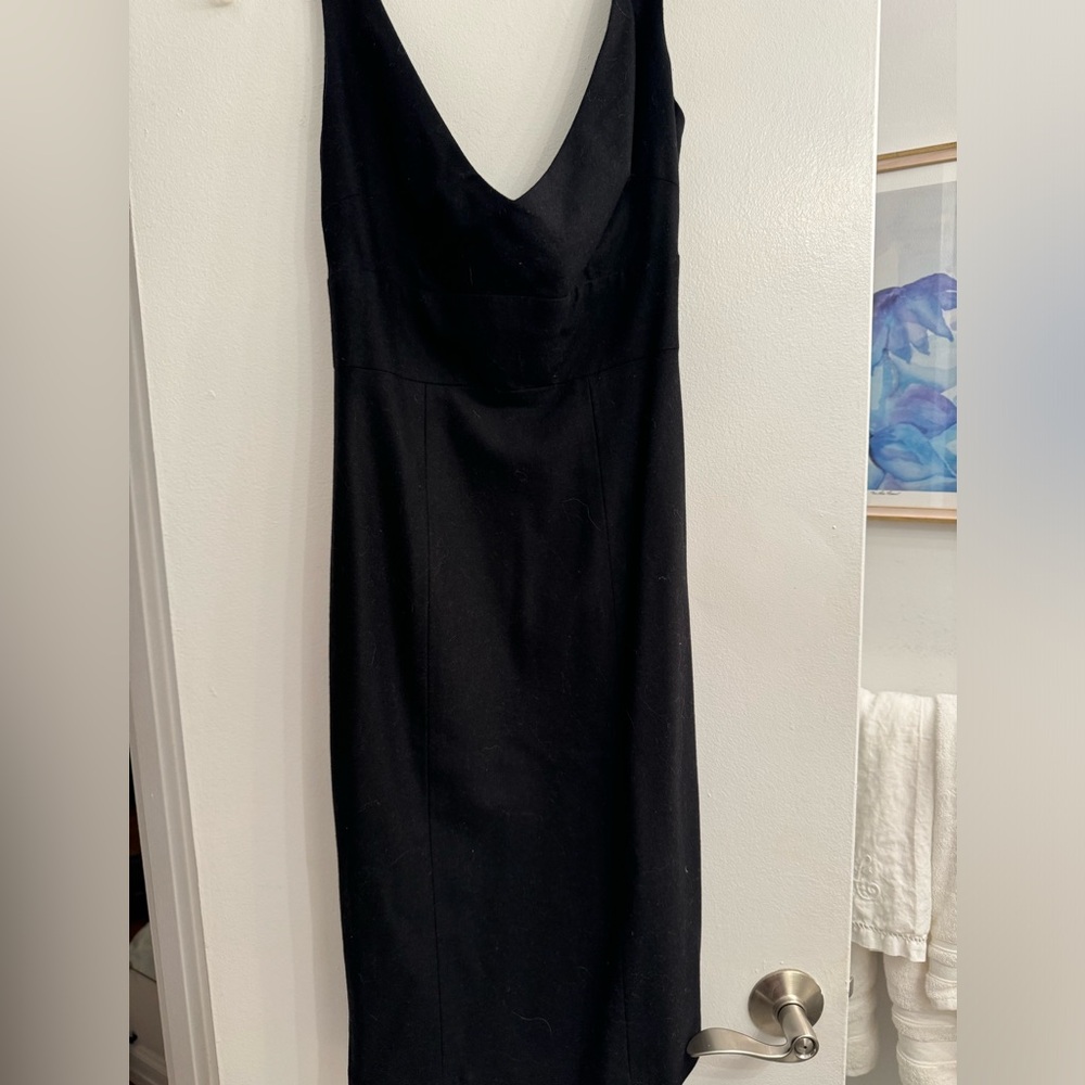 Chloe + Reese V Neck  Wool Dress lined